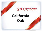 California Oak Gift Certificate